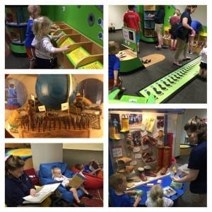 A family explores "Global Shoes" during Shuttleworth & Ingersoll's "member day" at the museum