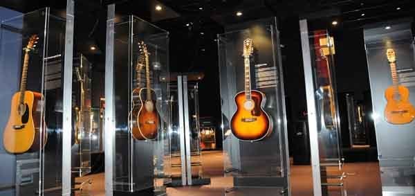 Display of guitars