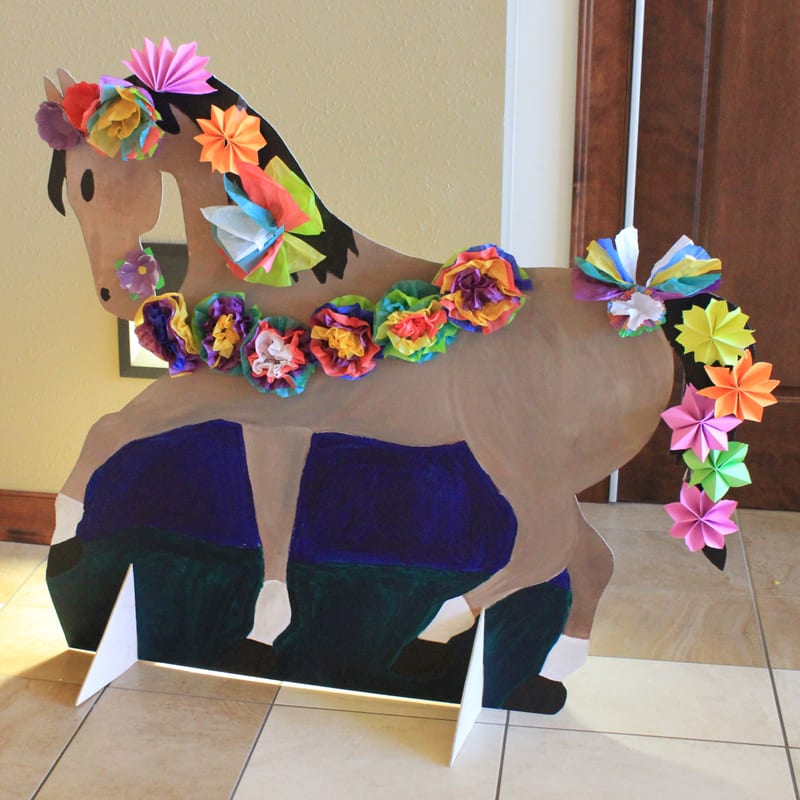 Horse with flowers