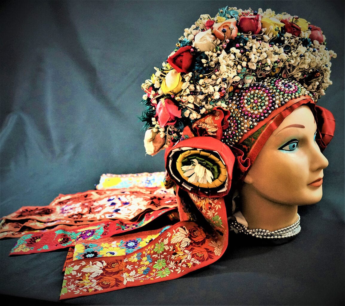 Moravian Headdress from Vlčnov, Slovakia. Photo by Jozef Kaufmann